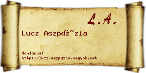 Lucz Aszpázia névjegykártya